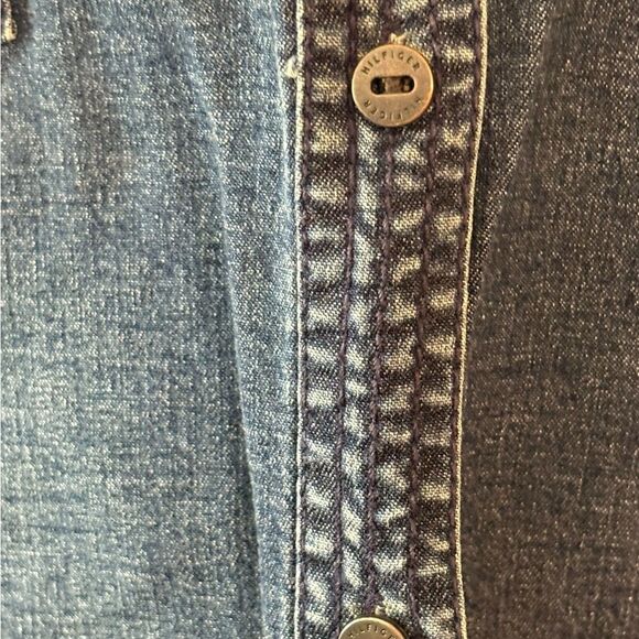 Tommy Hilfiger Dark Denim Button-Up Shirt - Picture 6 of 7
